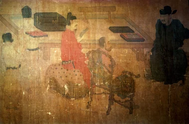 Drei belesene Männer aus Lieou-Li Tang im Gespräch